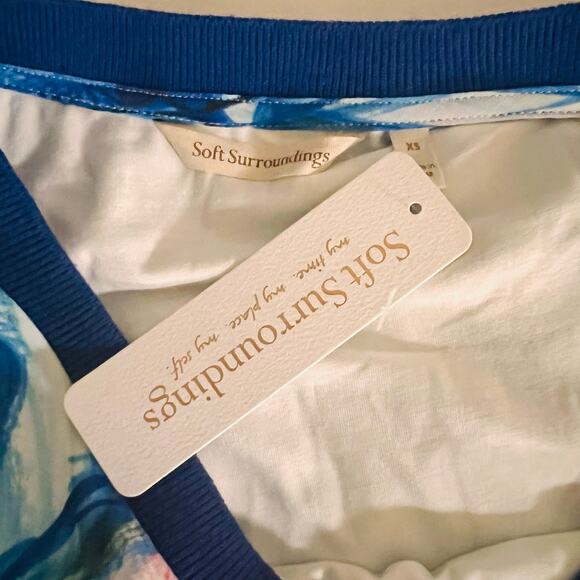 Soft Surroundings Penelope Tropical Print Sleeveless Maxi Dress Size XS NWT - Picture 4 of 8